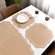 6 Round Faux Leather Table Mats 38cm, Waterproof — view 3 — Kenya · WIMU Kitchen