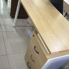 1.4m Light Oak Office Desk with Lockable 3-Drawer Pedestal — WIMU Kitchen Nairobi — Kenya · WIMU Kitchen