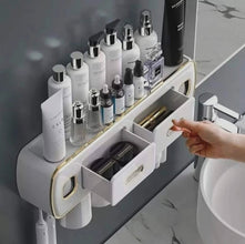 Wall-Mounted Toothbrush & Toothpaste Holder – No-Drill with Squeezer & Magnetic Cups — WIMU Kitchen Nairobi — Kenya · WIMU Kitchen