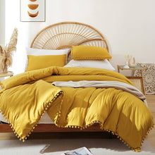 Pom-Pom Lace Duvet Cover Set, Bohemian Microfibre — view 4 — Kenya · WIMU Kitchen