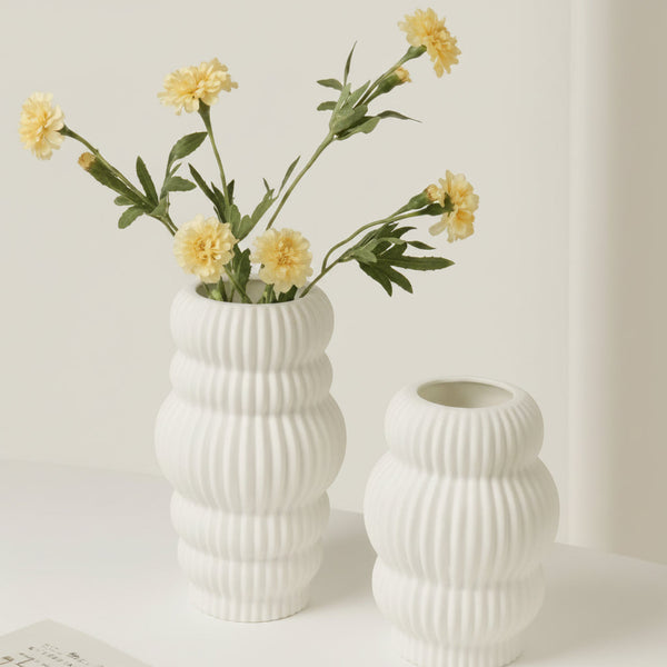 2 Piece Ceramic Vase Set - Coordinating Vases for Fresh, Dried or Standalone Display — WIMU Kitchen Nairobi — Kenya · WIMU Kitchen Nairobi