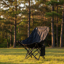 Foldable Low-Back Camping Chair FC 107 - Black Fabric with Side Pocket — WIMU Kitchen Nairobi — Kenya · WIMU Kitchen