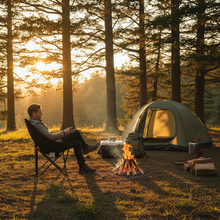 Foldable Low-Back Camping Chair FC 107 - Black Fabric with Side Pocket — WIMU Kitchen Nairobi — Kenya · WIMU Kitchen