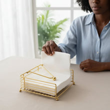 Metallic Serviette Holder, Gold or Black - Nairobi — view 2 — Kenya · WIMU Kitchen