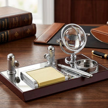 Mirror Wooden Desktop Organizer with Crystal Ball Pen and Business Card Holder — Kenya · WIMU Kitchen