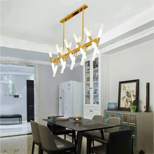 X Tube Linear Chandelier Geometric Bar Pendant Light — Kenya · WIMU Kitchen