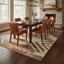 Isla Terracotta Tribal Patchwork Rug 160x230/200x290 — view 2 — Kenya · WIMU Kitchen