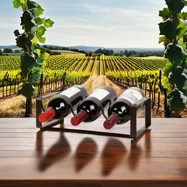 Metallic 4-Slot Wine Bottle Holder — Kenya · WIMU Kitchen Nairobi