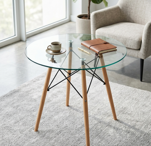 70cm Tempered Round Glass Table — Kenya · WIMU Kitchen Nairobi