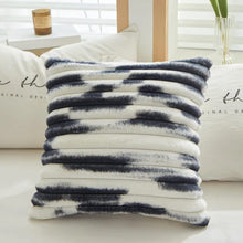 Faux Fur Cushion Cover 45 x 45cm - Plush Striped Cover in Brown, Blue, Beige or Grey — WIMU Kitchen Nairobi — Kenya · WIMU Kitchen