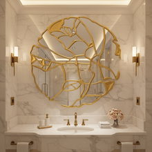 85cm Gold Abstract Wall Mirror with Sculptural Metal Frame for Living Room — WIMU Kitchen Nairobi — Kenya · WIMU Kitchen