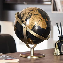 Retro World Globe 32cm - Black & Gold Rotating Desk Globe on Metal Stand — WIMU Kitchen Nairobi — Kenya · WIMU Kitchen