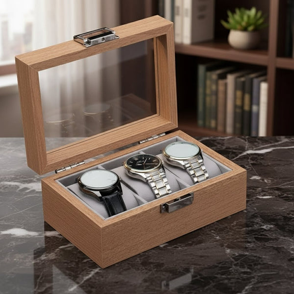 3-Slot Wooden Watch Organizer — Kenya · WIMU Kitchen Nairobi