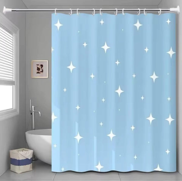 Water-Resistant Blue Shower Curtain for Standard Bath & Shower — WIMU Kitchen Nairobi — Kenya · WIMU Kitchen Nairobi