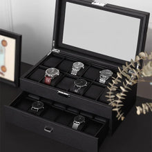 24 Slots Leather Watch Organizer Jewellery Storage Case with Lock — Kenya · WIMU Kitchen