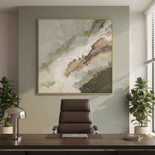 Abstract Oil Painting With Frame — Kenya · WIMU Kitchen