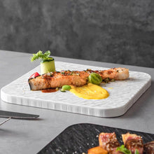 Rock Matte Square Dinner Plate – Stone-Texture Ceramic Plate (Small/Large, White/Black) — WIMU Kitchen Nairobi — Kenya · WIMU Kitchen