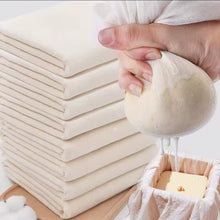 Reusable drawstring cheesecloth straining cloth, 45 by 60 cm – side view — Kenya · WIMU Kitchen