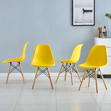 Eames-Style Molded Plastic Dining Chair with Wooden Base (view 2) — Kenya · WIMU Kitchen