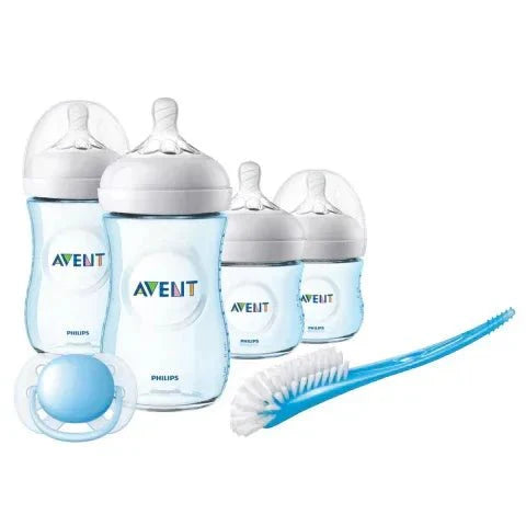 Philips AVENT Natural Newborn Starter Bottle Set SCD838/08, Blue, Anti-Colic Baby Bottles with Slow Flow Nipples, BPA-Free, Includes Pacifier and Bottle Brush, Suitable from 0 Months, Pack of 5 Pieces — Kenya · WIMU Kitchen Nairobi