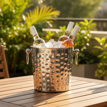 Hammered Stainless Steel Ice Bucket (view 3) — Kenya · WIMU Kitchen