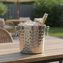 Hammered Stainless Steel Ice Bucket (view 4) — Kenya · WIMU Kitchen