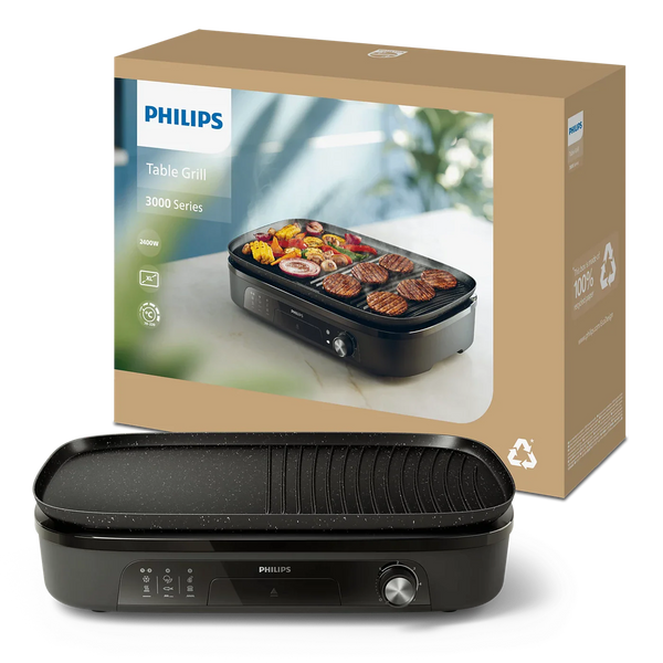 Philips Table Top Grill 2400W - Extra Large 1250cm2 Grilling Surface, Maifan Stone Coating, Adjustable Temperature — WIMU Kitchen Nairobi — Kenya · WIMU Kitchen Nairobi