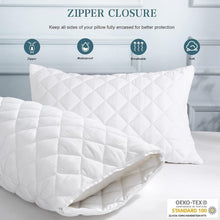 2 Pack Pillow Protectors Quilted Zipped Breathable 100% Cotton Hotel Quality 50 x 75cm — Kenya · WIMU Kitchen